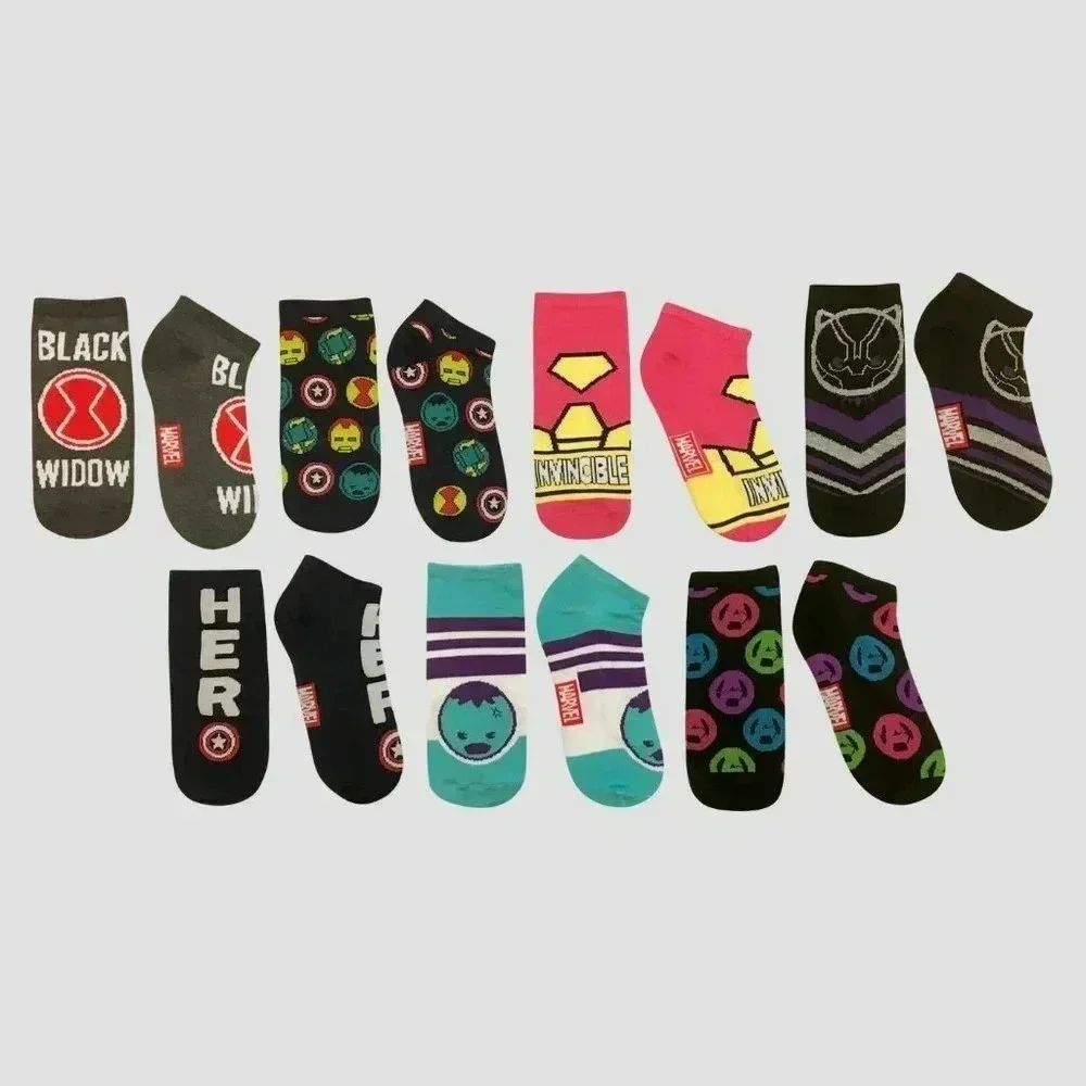 NEW 7-pk MARVEL Women's Avengers Low Cut Socks